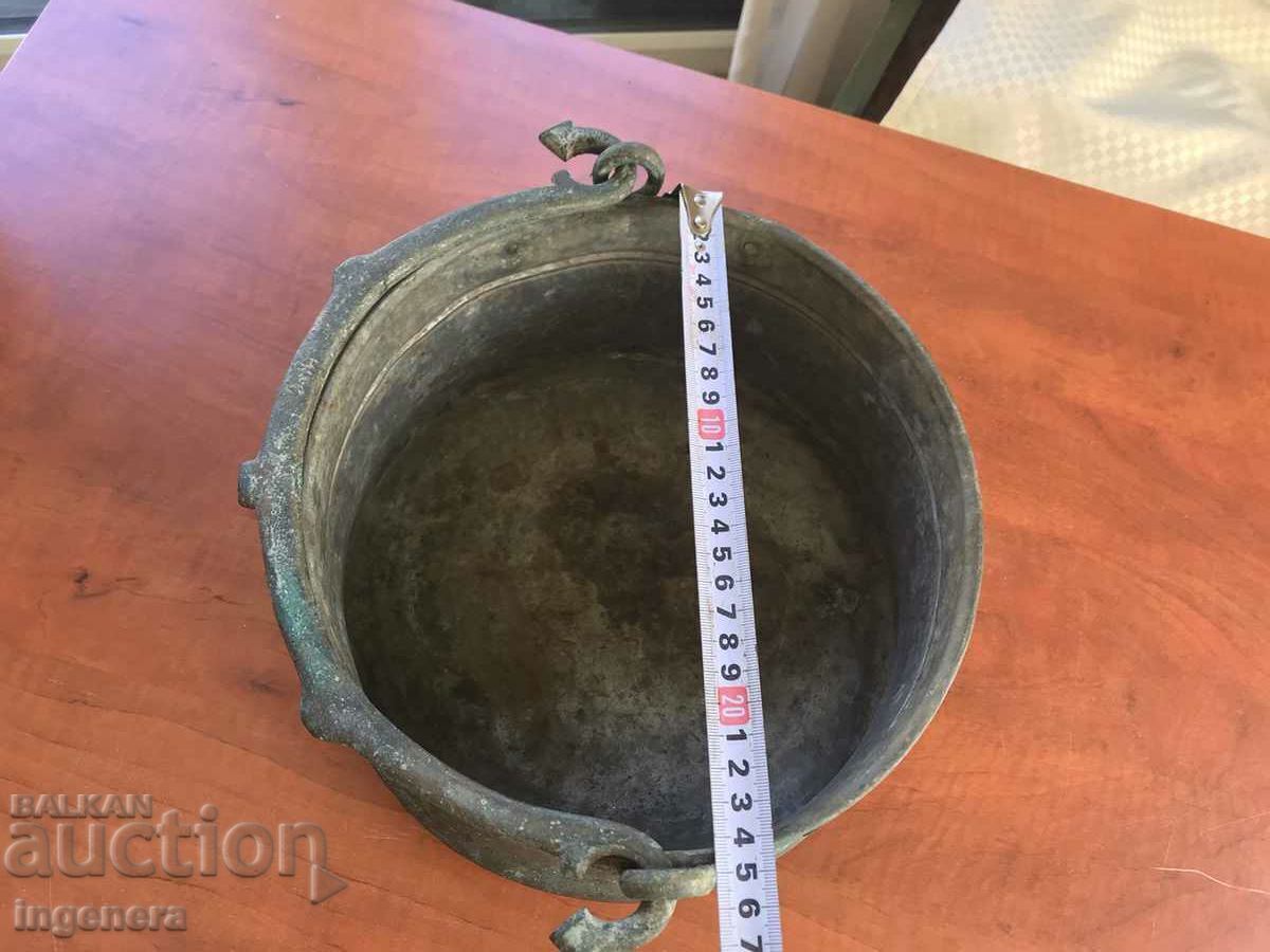 COTTLE KOTLE MENCHE COPPER MED ANTIQUE POT- 5 TO 6 LITERS - 6