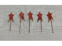 Five-pointed star Buzludzha House-Monument BCP Badge Lot 5 Pieces