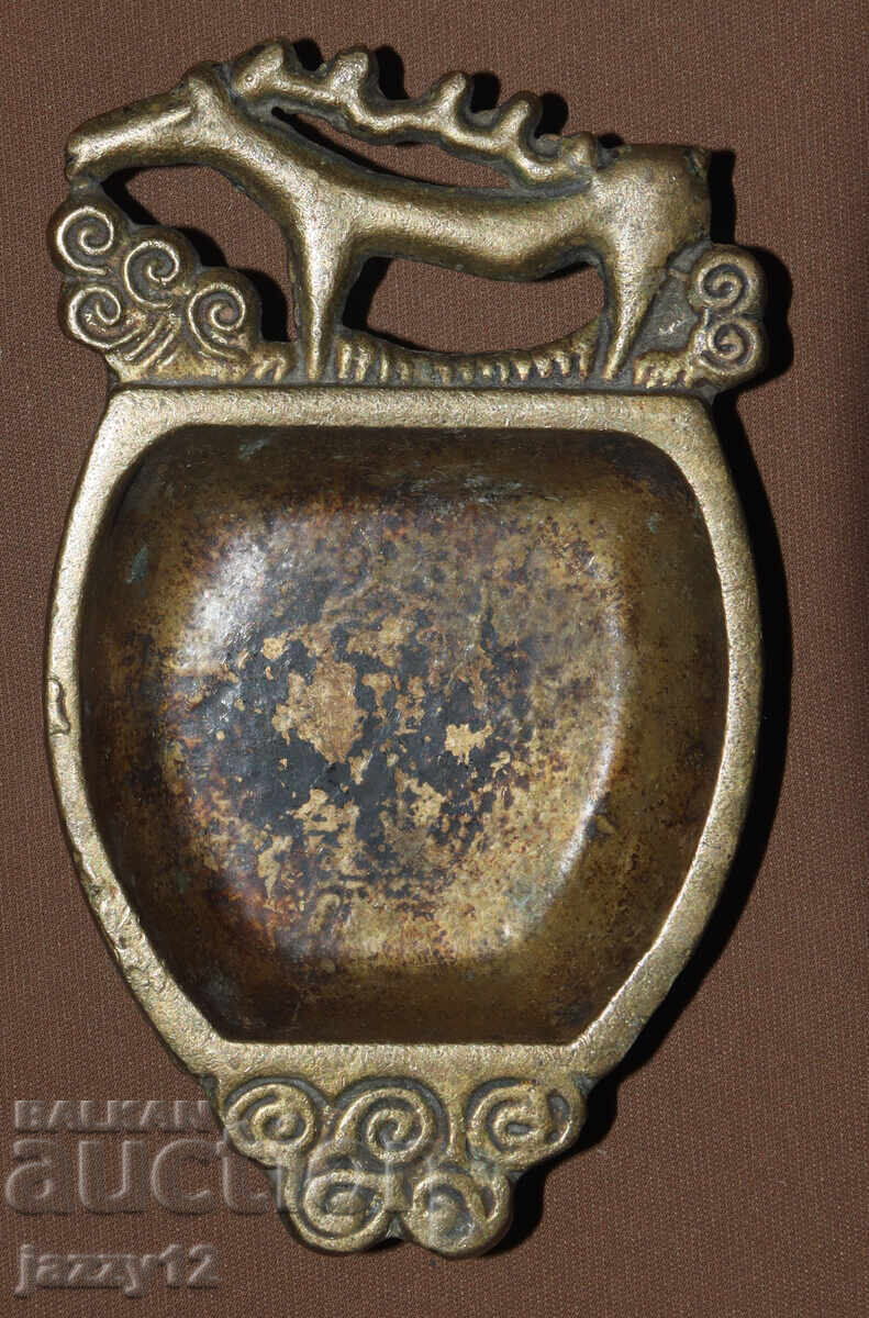 Δημοπρασία Παλιό διακοσμητικό μπρούτζινο σταχτοδοχείο