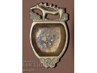 Vechi scrumieră decorativă din bronz