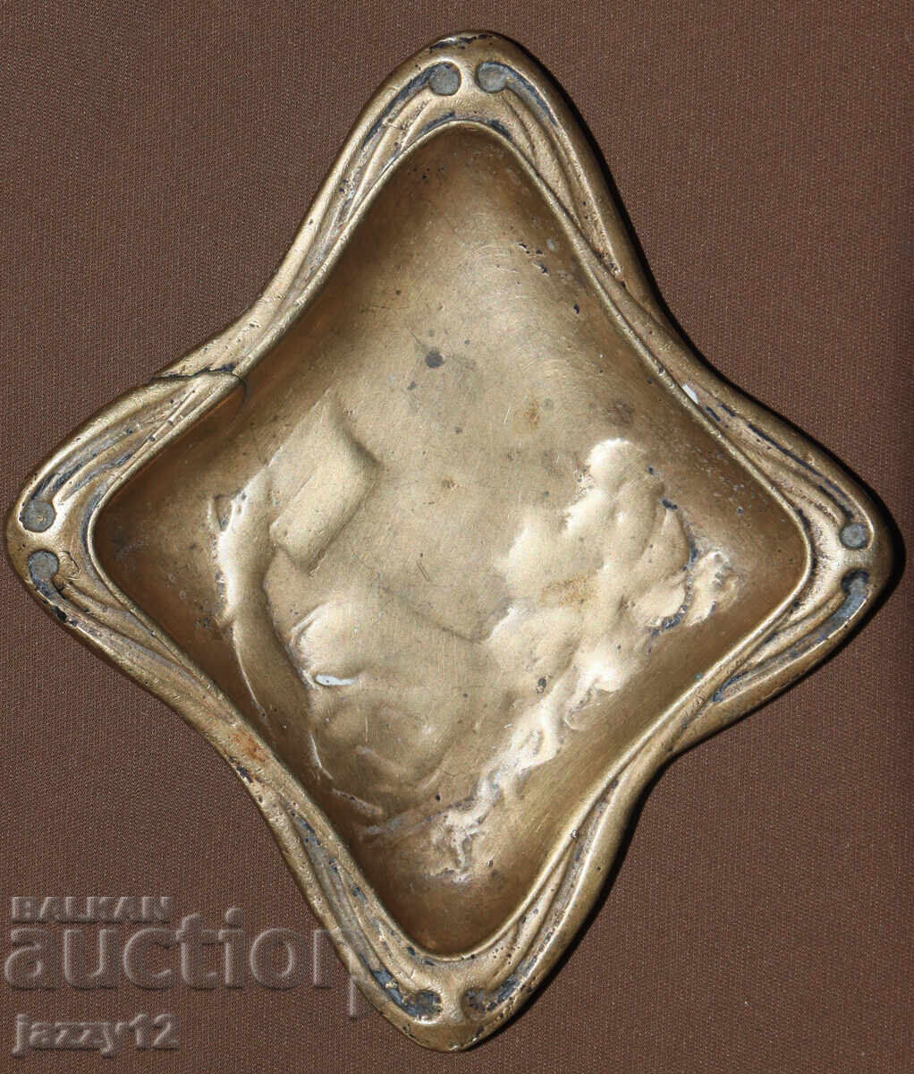 Δημοπρασία Παλιό διακοσμητικό μπρούτζινο σταχτοδοχείο