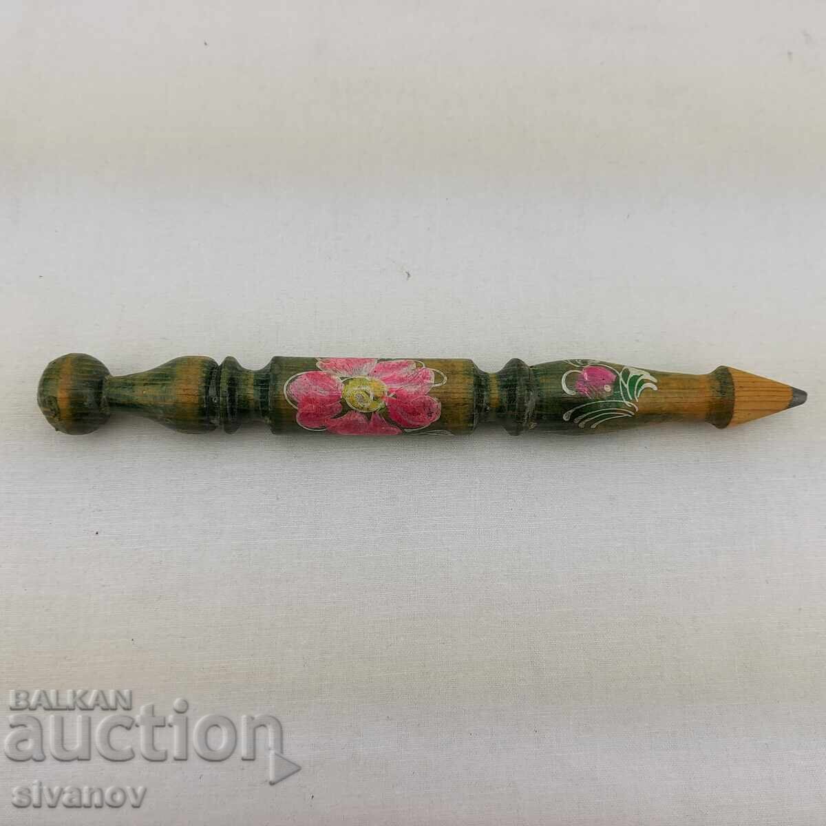 Star χειροποίητος ξύλινος μολύβι με floral μοτίβα #2713 Star χειροποίητος ξύλινος μολύβι με floral μοτίβα #2713