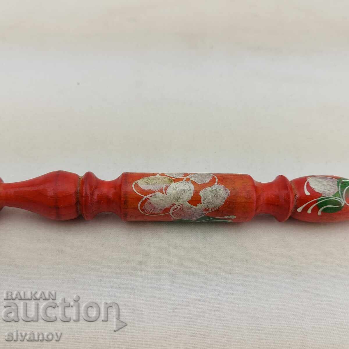 Delivery of Old Handmade Wooden Pencil with Floral Motifs #2714