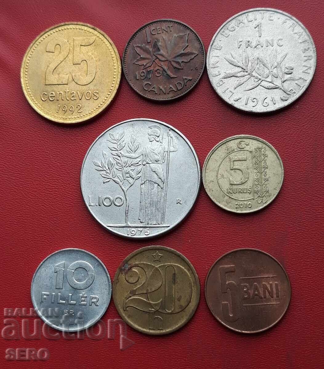 Mixed lot of 8 coins