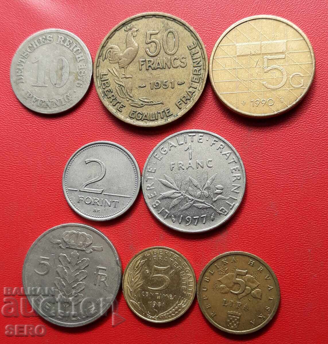 Смесен лот от 8 монети