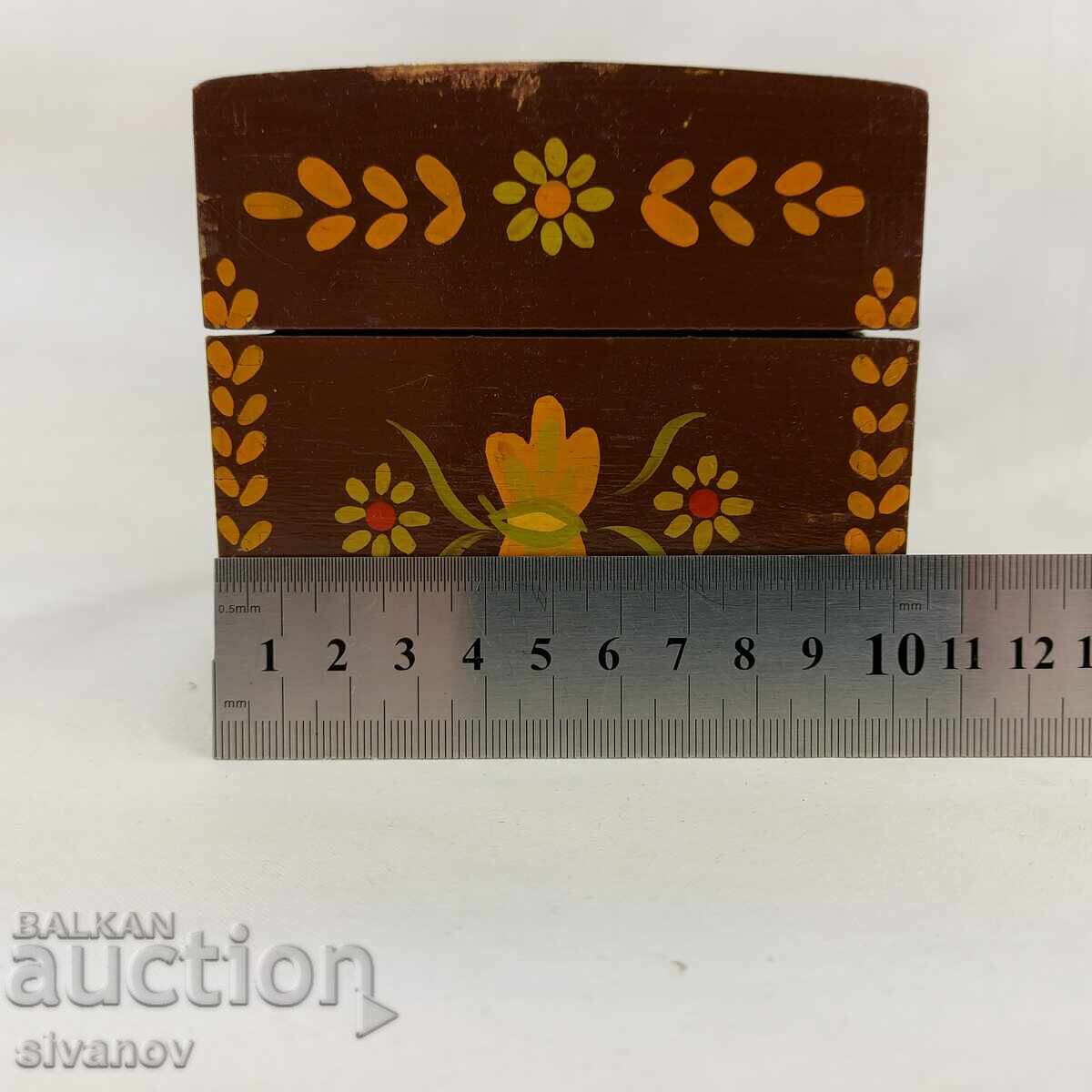 Beautiful old Soviet wooden jewelry box USSR #2722 - 6 Beautiful old Soviet wooden jewelry box USSR #2722 - 6