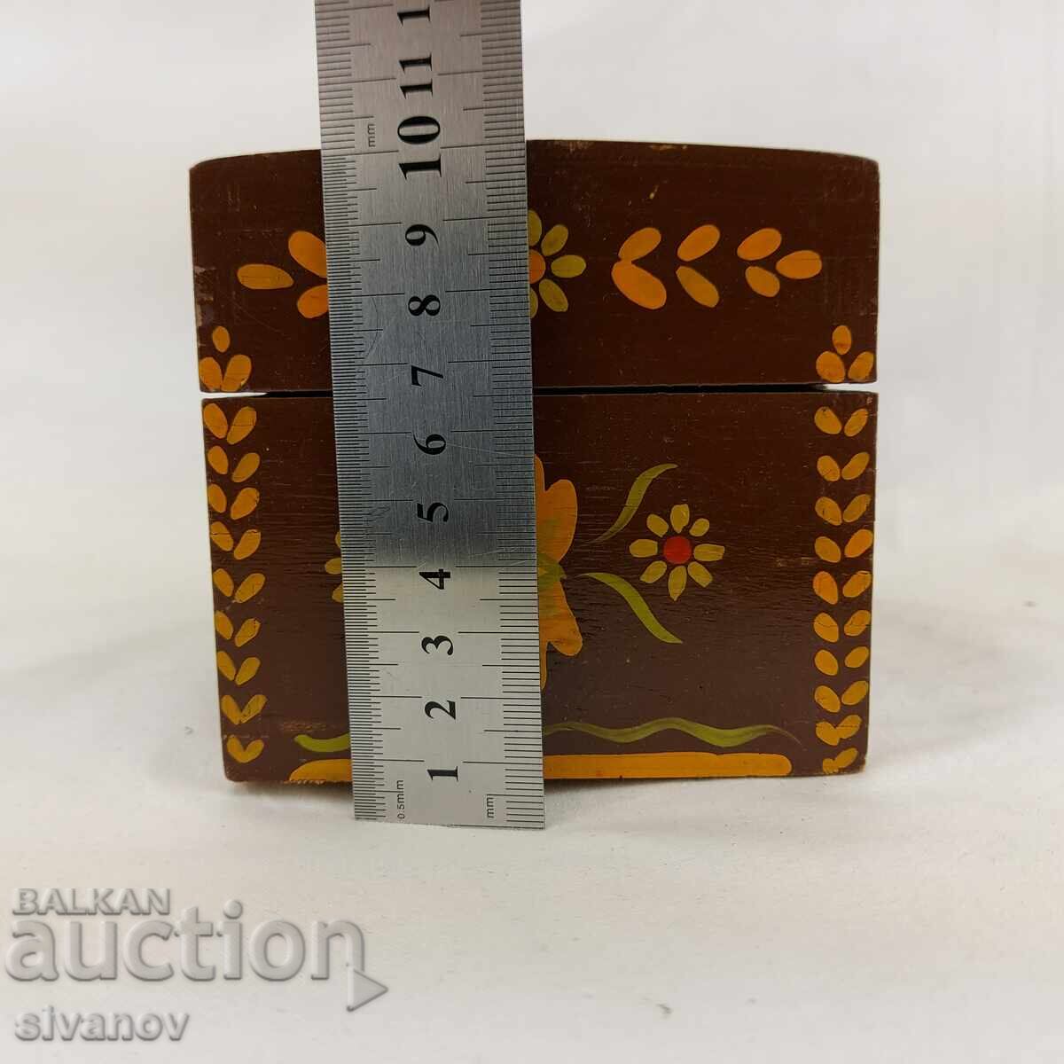 Beautiful old Soviet wooden jewelry box USSR #2722 - 7 Beautiful old Soviet wooden jewelry box USSR #2722 - 7