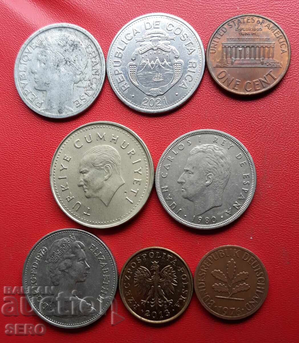 Mixed lot of 8 coins with price 1.01 BGN | € 0.52