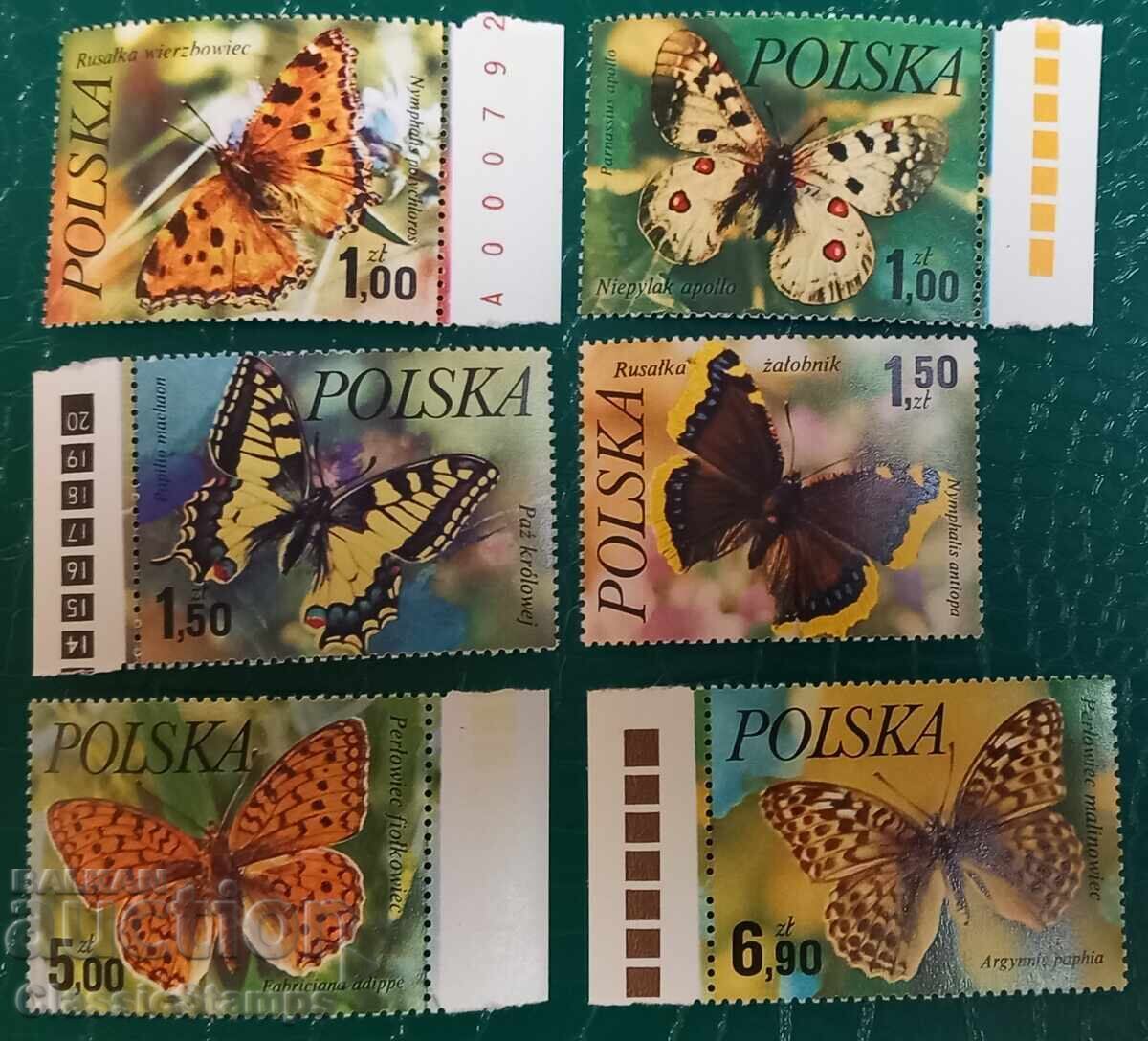 Clean Series Poland Butterflies 1977