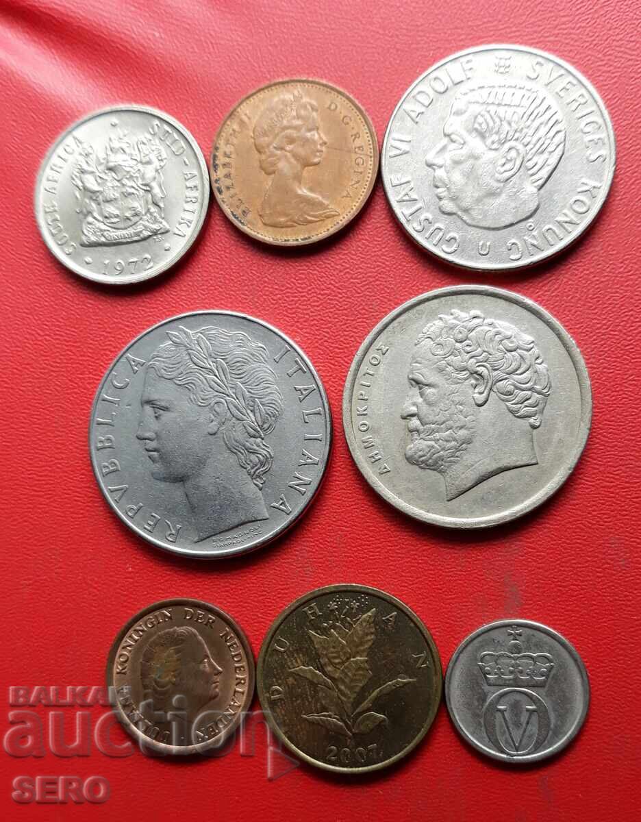 Mixed lot of 8 coins with price 1.01 BGN | € 0.52 Mixed lot of 8 coins with price 1.01 BGN | € 0.52
