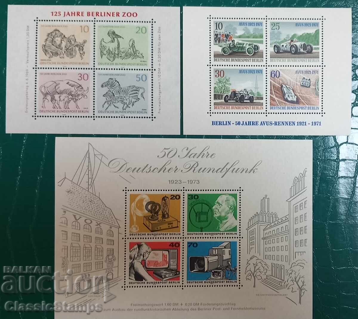 Καθαρά μπλοκ Γερμανία Βερολίνο 3τμχ Καθαρά μπλοκ Γερμανία Βερολίνο 3τμχ