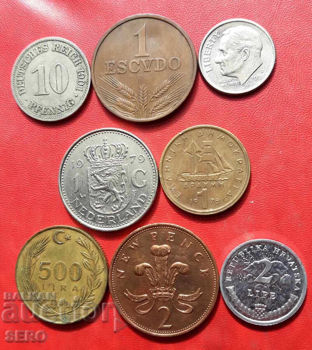 Mixed lot of 8 coins Mixed lot of 8 coins
