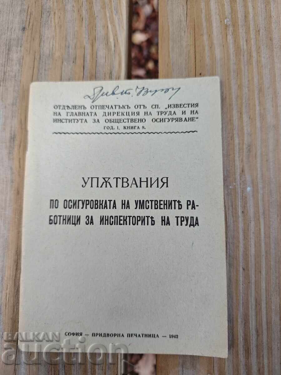 Guidance on the insurance of intellectual workers for inspection