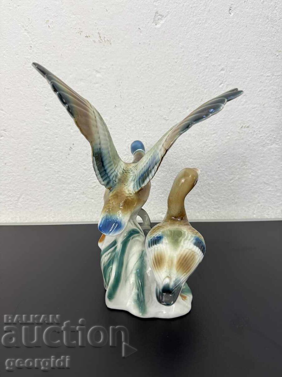 Аукцион Румънска порцеланова фигура на диви патици. №7514