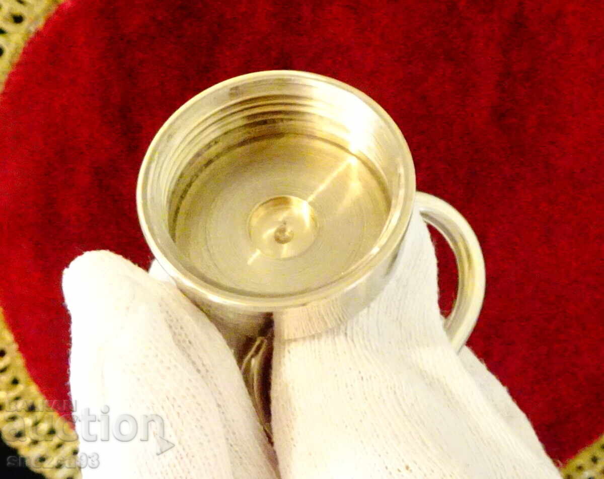 Παράδοση Ασημένιο χάλκινο μπουκάλι νερού, παγούρι, κάσα, καθαρό κόκκινο