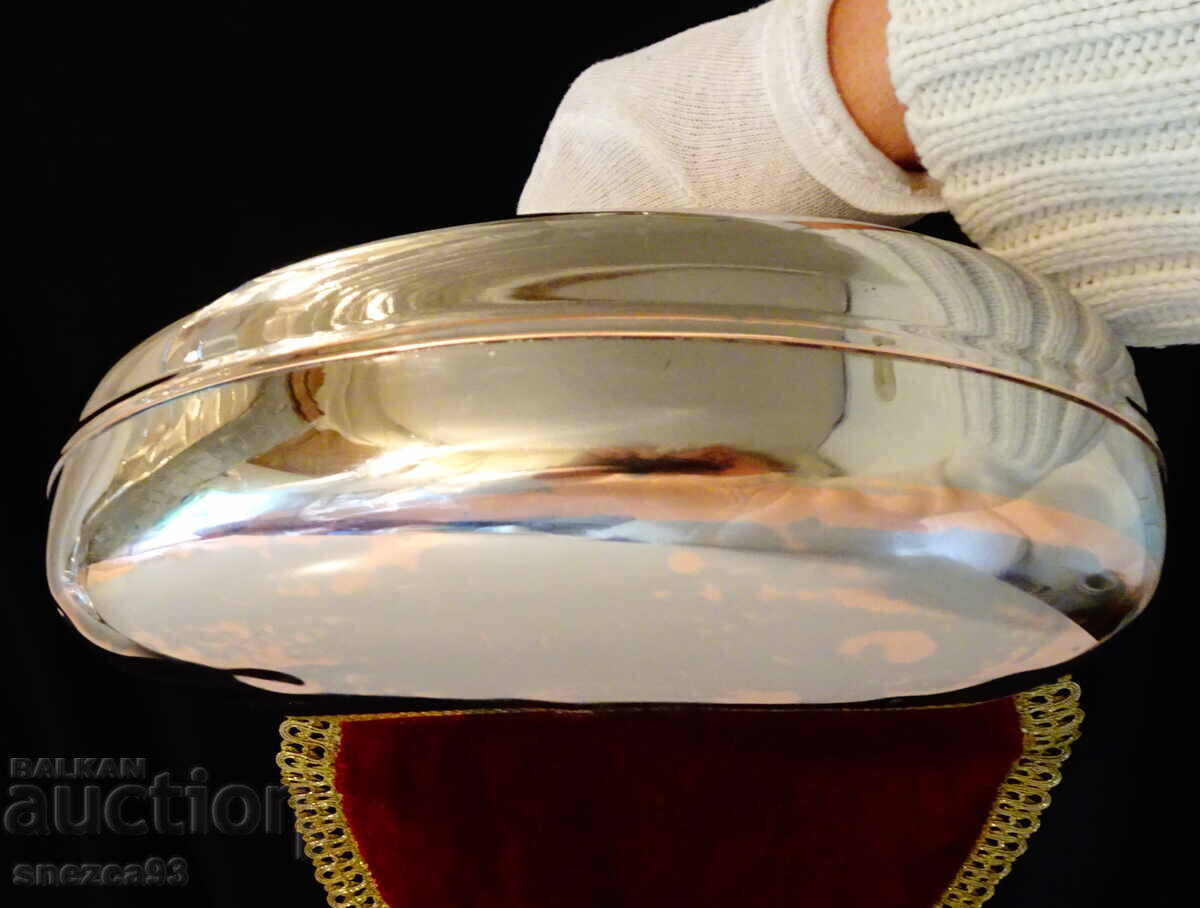 Ασημένιο χάλκινο μπουκάλι νερού, παγούρι, κάσα, καθαρό κόκκινο - 6