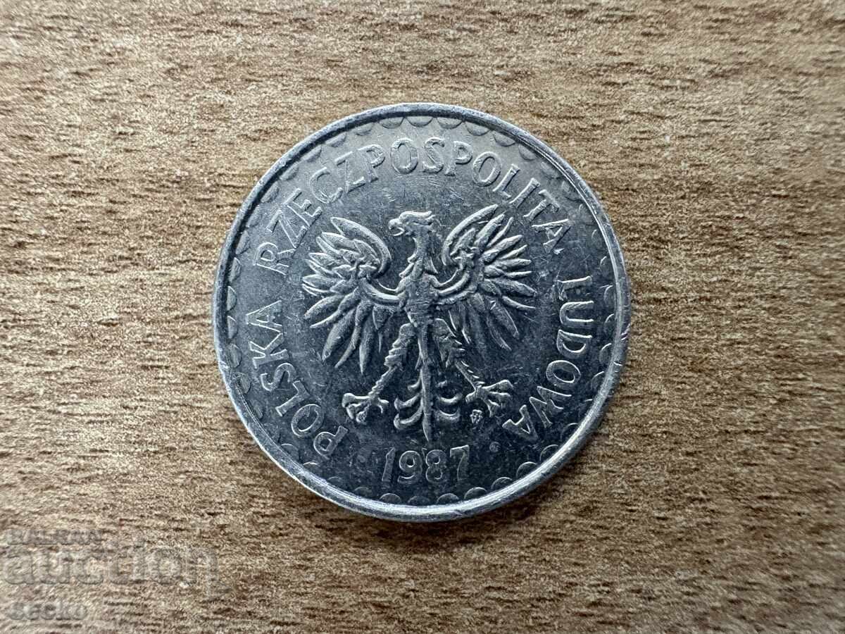 Πολωνία - 1 ζλότι (1987) με τιμή 0.30 BGN | € 0.15 Πολωνία - 1 ζλότι (1987) με τιμή 0.30 BGN | € 0.15