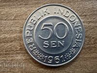 Indonesia - 50 sen (1961)