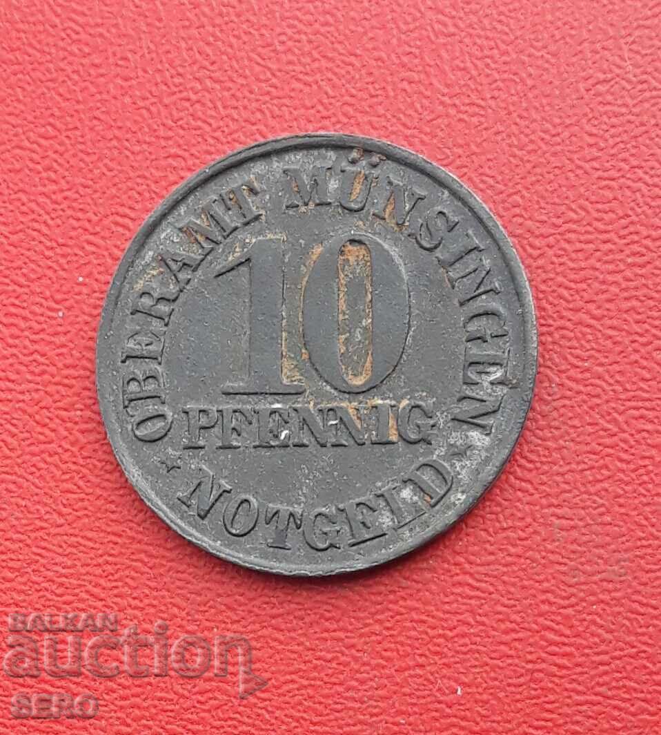 Germany-Baden-Württemberg-Münsingen-10 Pfennig 1920 Germany-Baden-Württemberg-Münsingen-10 Pfennig 1920