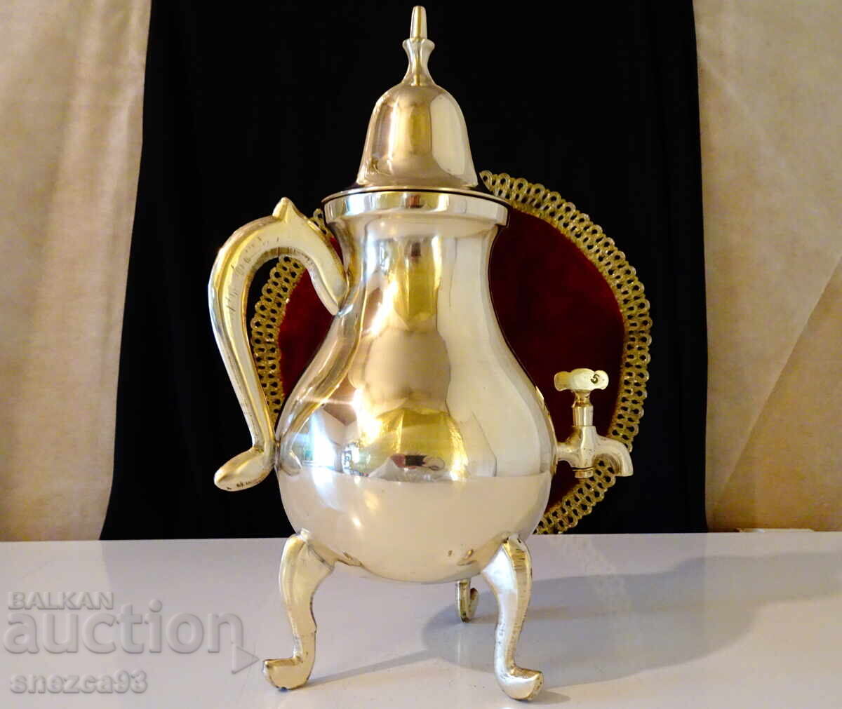 Бронзов диспенсър за вино,ракия,чай,кафе,вода,самовар. - 7