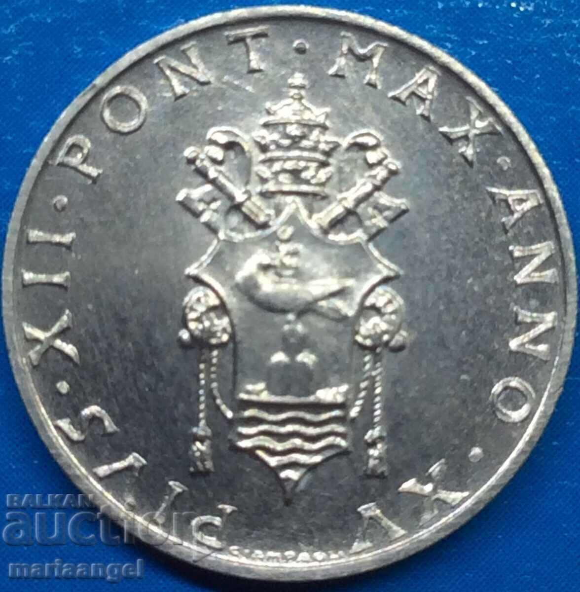 Delivery of 1 Lira 1953 Vatican Pius XII UNC