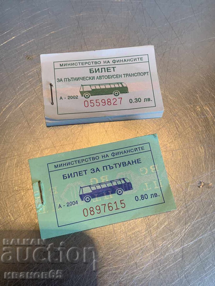 Old bus tickets Old bus tickets