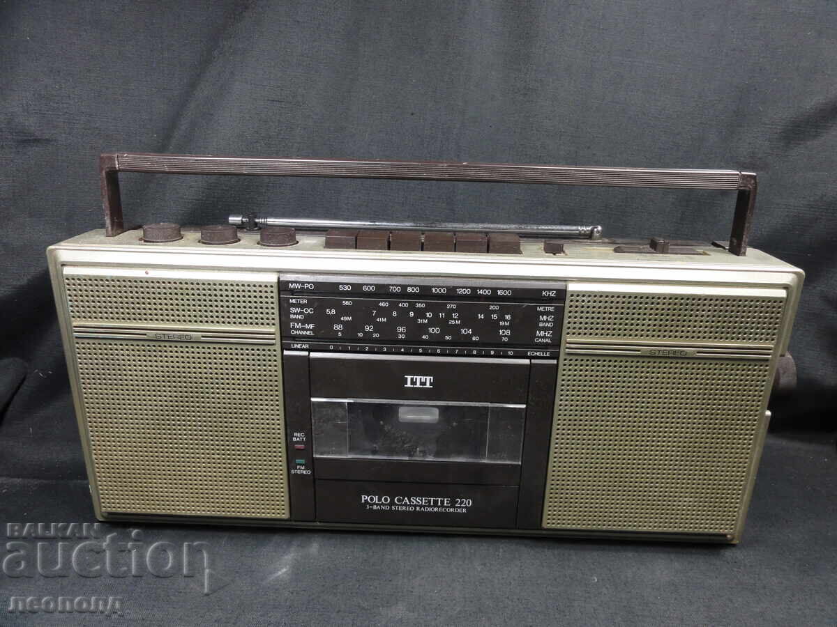 BZC STAR RETRO TRANSISTOR RADIO CASSETTE RECORDER ITT POLO CASSETTE