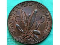5 centesimi 1931 Vatican Pius XI monetărie 100.000 buc