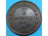 2 bayoko 1851 Vatican 34 mm bronz
