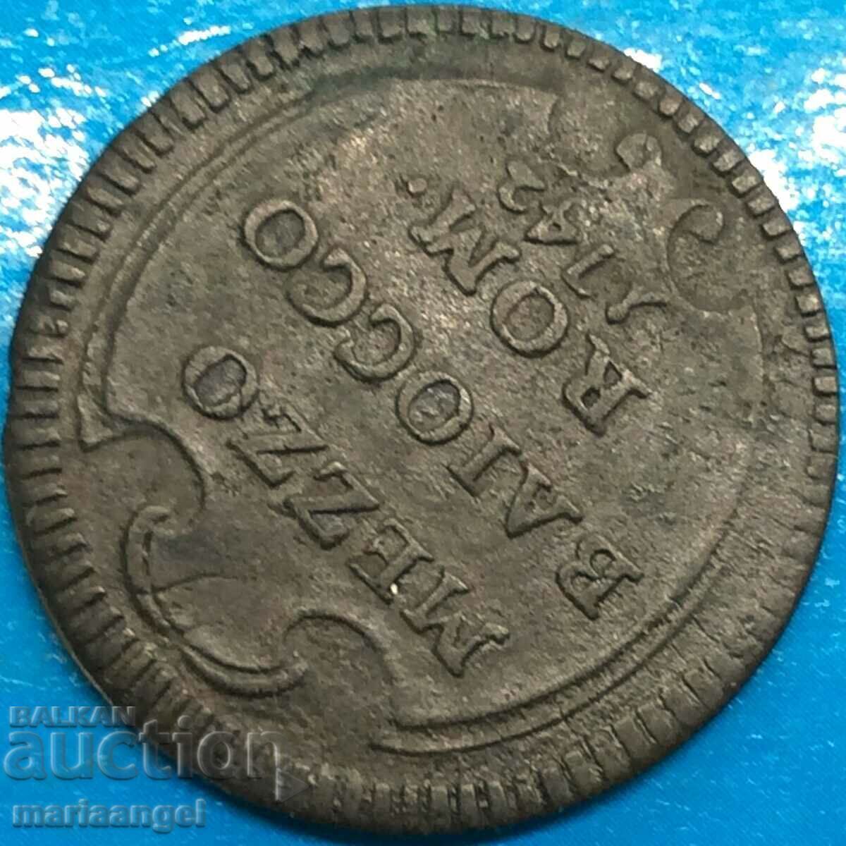 Mezzo Baiocco 1/2 1742 Βατικανό Βενέδικτος XIV 1740-1758 - 6