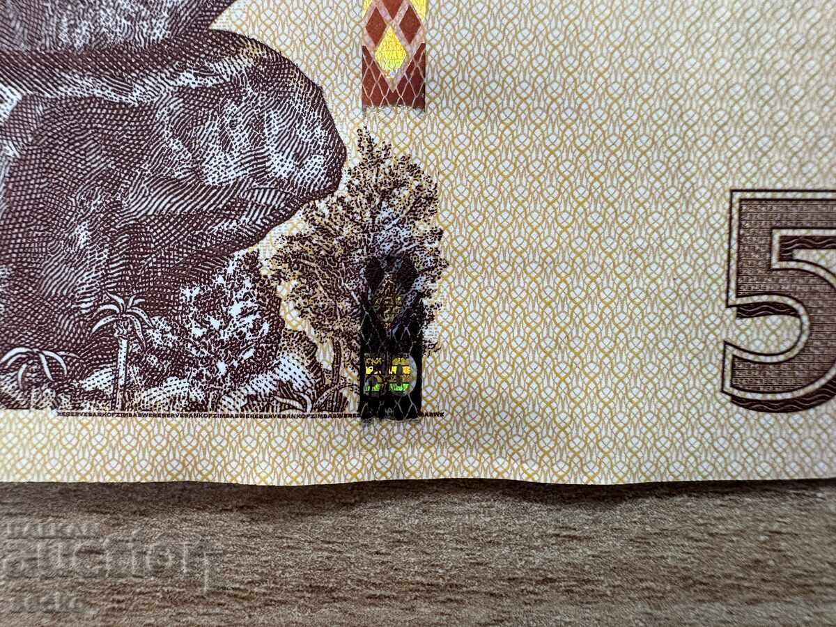 Licitație Lot de bancnote Zimbabwe 2-100 dolari (2019-2020) UNC