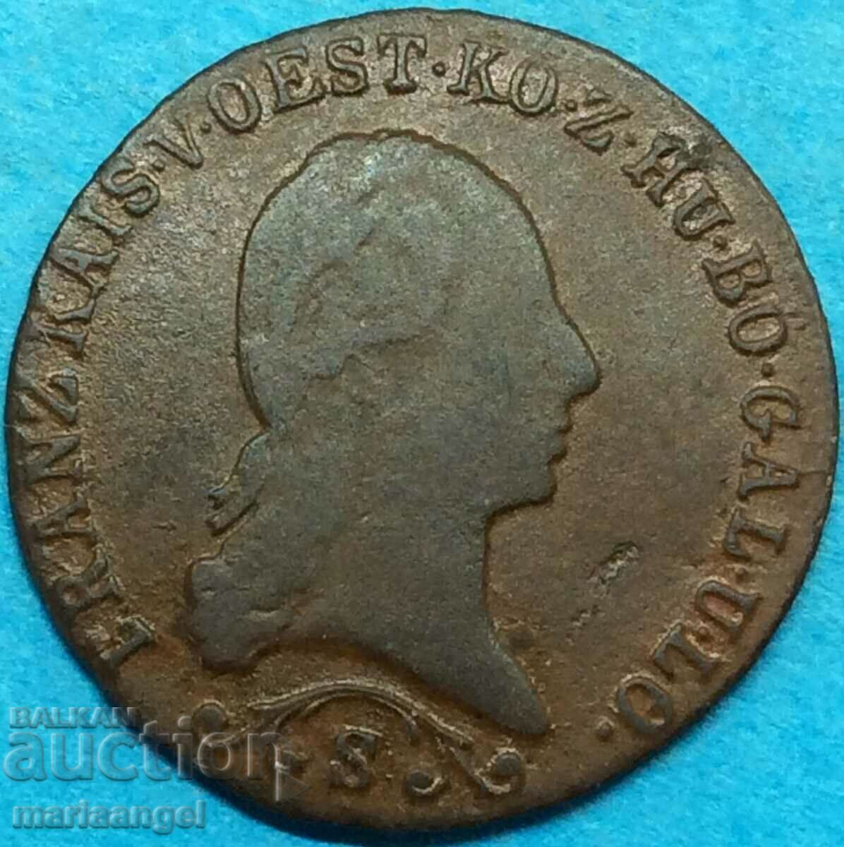 Δημοπρασία 1 Kreuzer 1812 Austria Kaiser Franz I 25mm Δημοπρασία 1 Kreuzer 1812 Austria Kaiser Franz I 25mm
