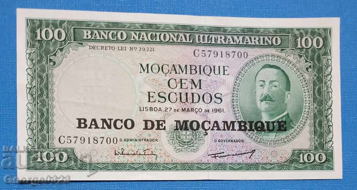 Μοζαμβίκη 1961 100 εσκούδος UNC Νέα