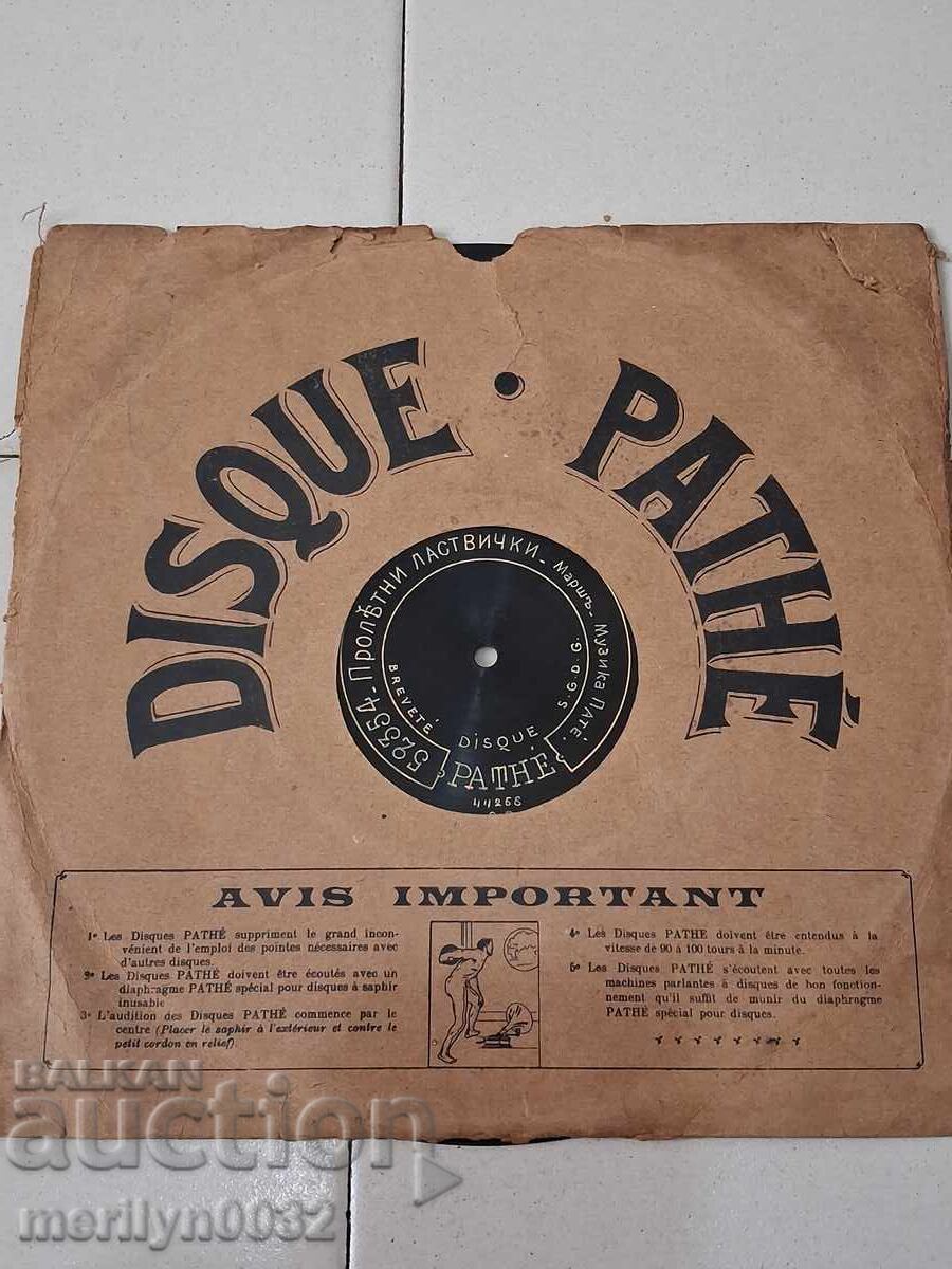 Old gramophone shellac vinyl record, 1920s