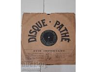 Placă de vinil veche pentru patefon șelac, anii '20 ai secolului XX