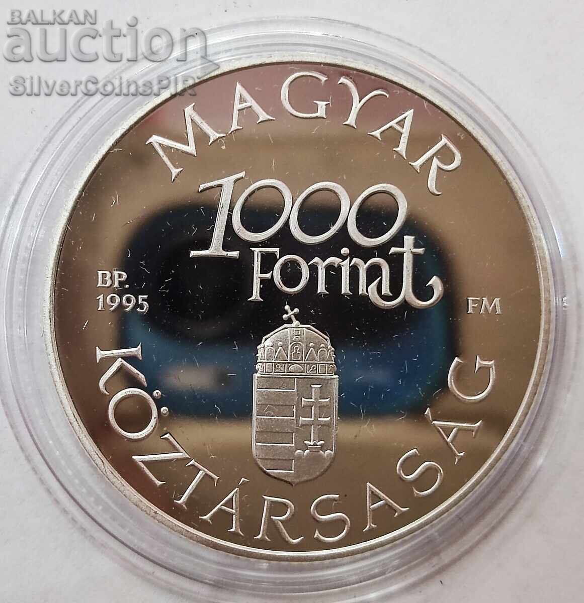 Auction Silver 1000 Forint Habelant Ship 1995 Hungary Auction Silver 1000 Forint Habelant Ship 1995 Hungary
