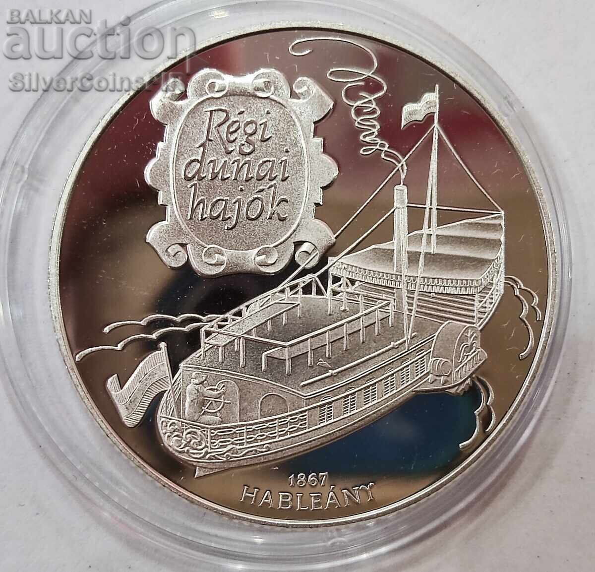 Silver 1000 Forint Habelant Ship 1995 Hungary Silver 1000 Forint Habelant Ship 1995 Hungary