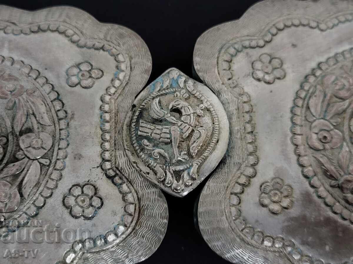 Auction  Authentic Revival-era silver clasps