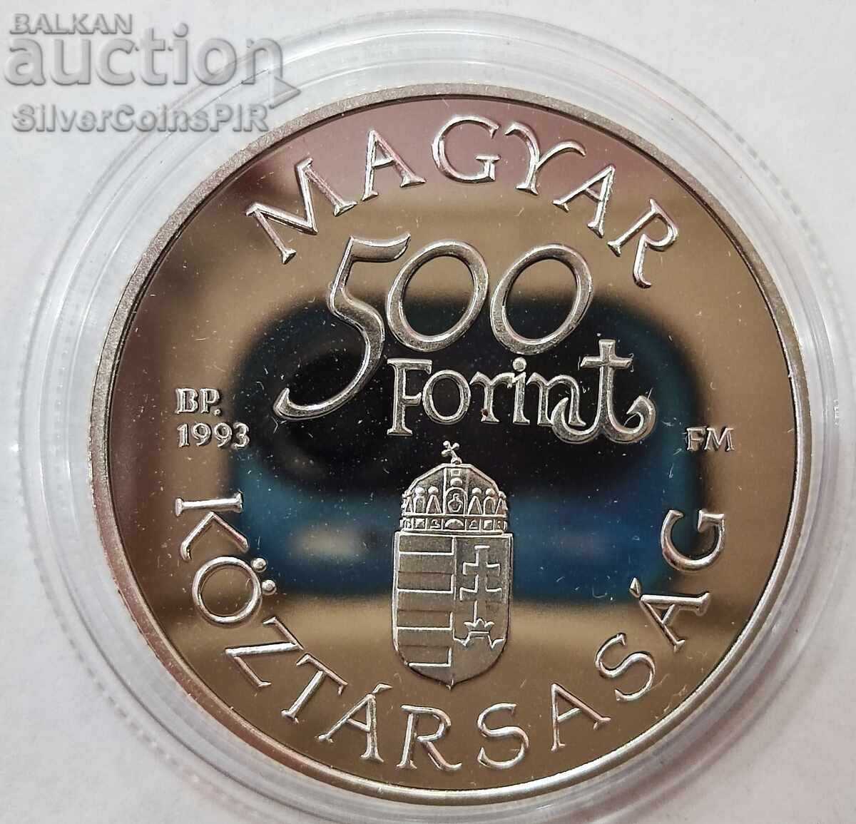 Παράδοση Ασημένιο 500 Φορίντια Πλοίο Άρπαντ 1993 Ουγγαρία Παράδοση Ασημένιο 500 Φορίντια Πλοίο Άρπαντ 1993 Ουγγαρία