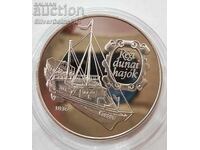 Silver 500 Forint Arpad Ship 1993 Hungary