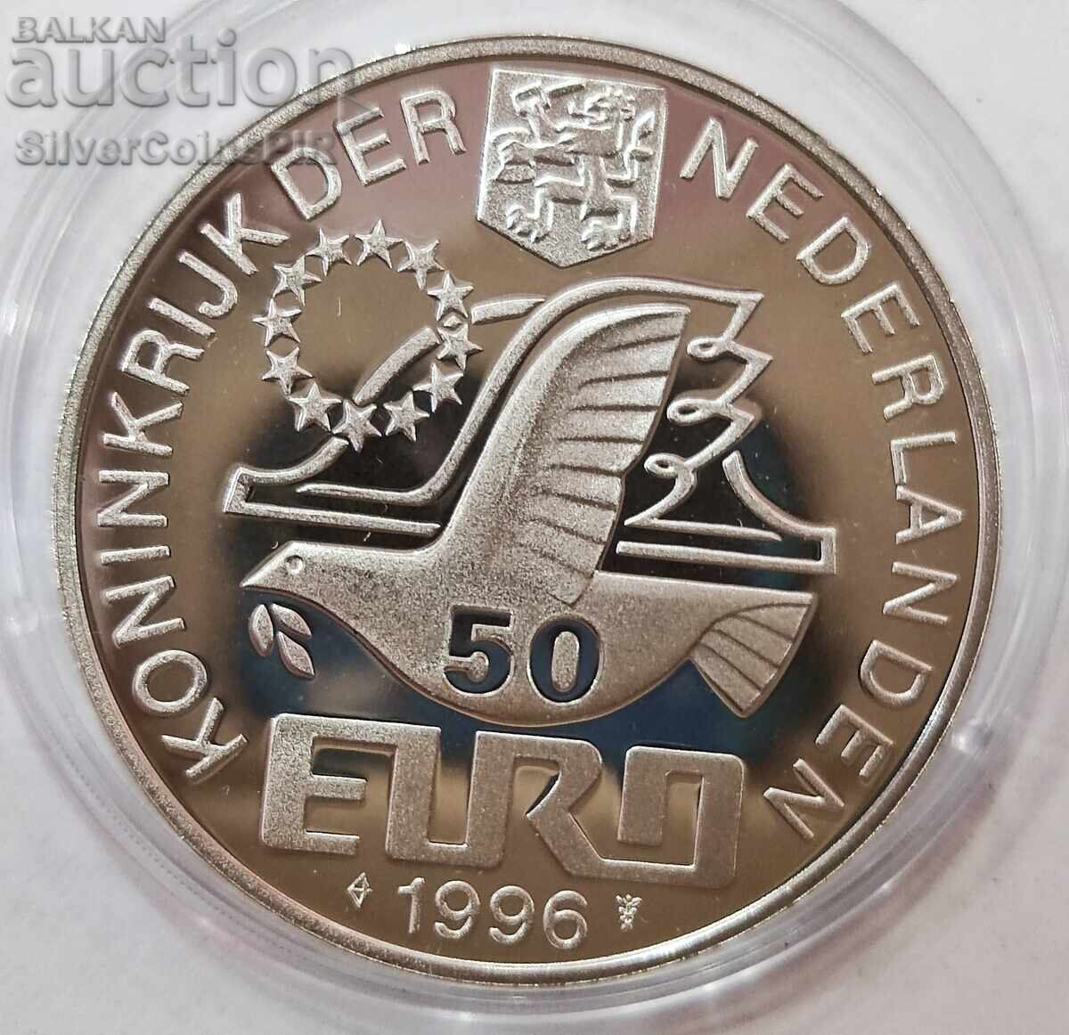 Licitație Argint 50 Euro Willem Barents 1996 Olanda