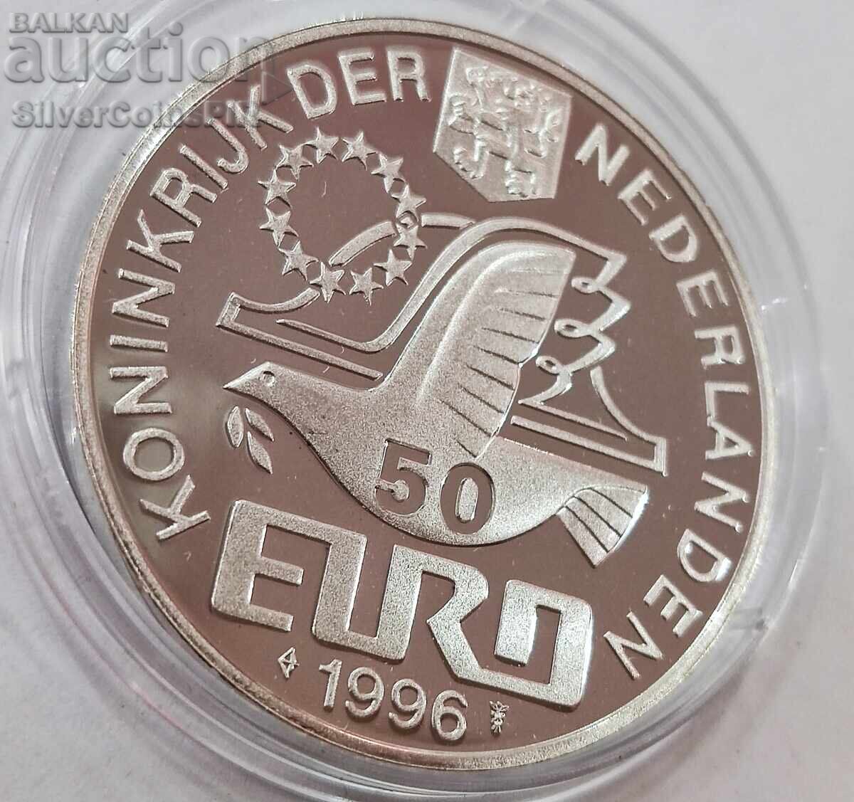 Livrarea Argint 50 Euro Willem Barents 1996 Olanda