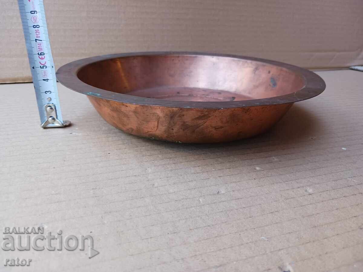 Licitație Farfurie veche de cupru, datată - 1938