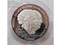 Silver 25 Ecu Juliana and Bernhard 1994 Netherlands