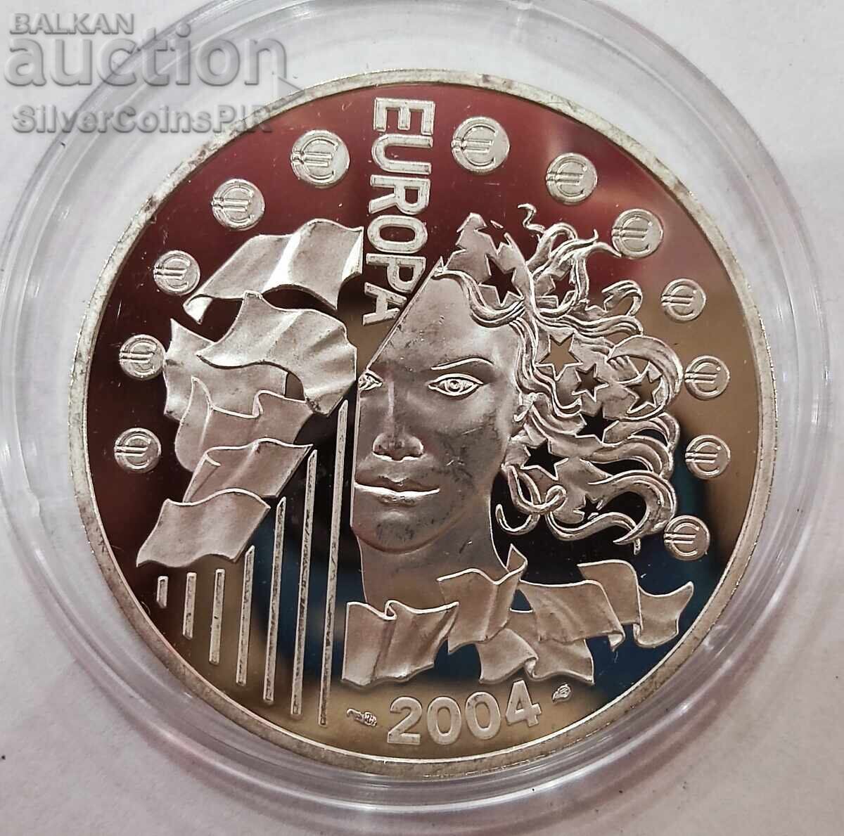 Silver 1.5 Euro European Union 2004 France Silver 1.5 Euro European Union 2004 France