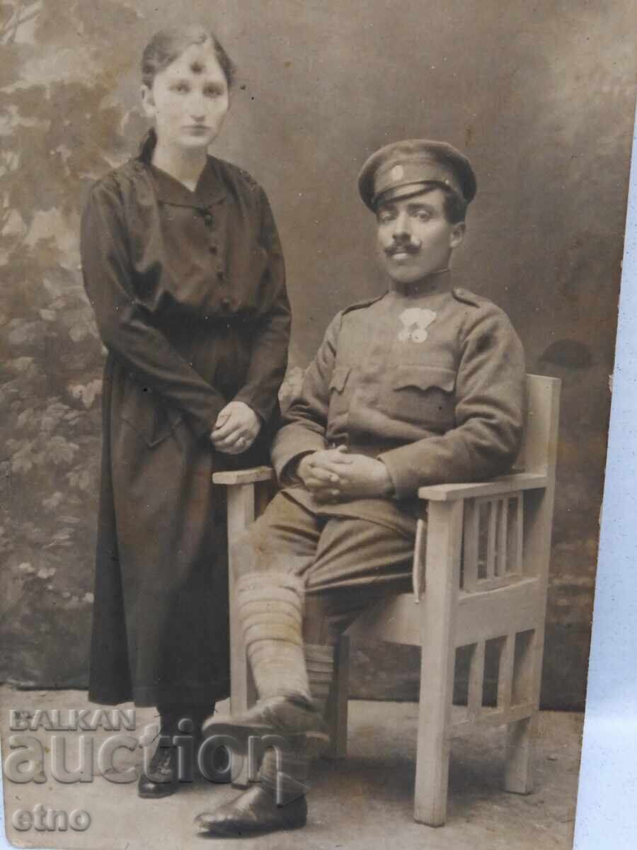 1918Г.ПСВ,ЦАРСКА СНИМКА,ВОЙНИК,САБЯ,УНИФОРМА