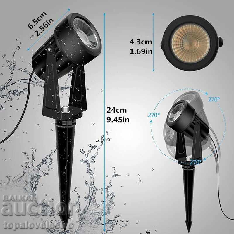Δημοπρασία ΚΑΙΝΟΥΡΓΙΑ! LED προβολείς κήπου, 4x3W, 14M, θερμό φως 30