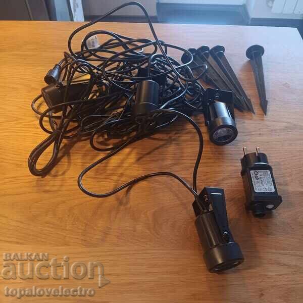 Παράδοση ΚΑΙΝΟΥΡΓΙΑ! LED προβολείς κήπου, 4x3W, 14M, θερμό φως 30