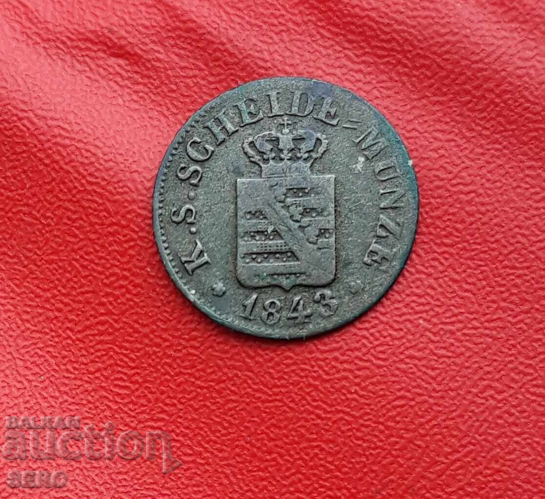 Germany-Saxony-1/2 New Groschen 1843 Germany-Saxony-1/2 New Groschen 1843