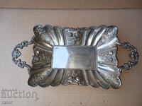 Old beautiful metal fruit bowl